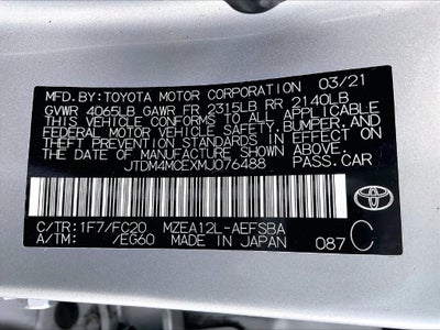 2021 Toyota Corolla SE