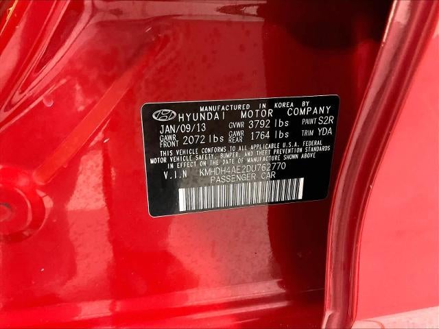 2013 Hyundai ELANTRA 4dr Sdn Auto GLS PZEV