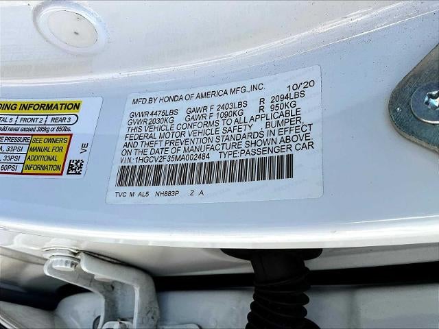 2021 Honda Accord Sedan Sport 2.0T Automatic