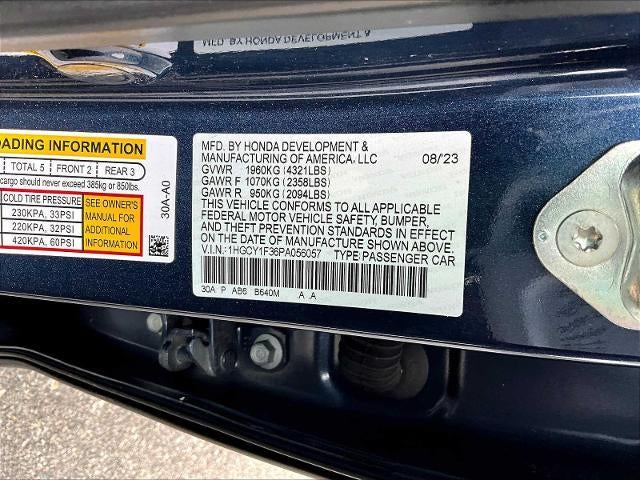 2023 Honda Accord Sedan EX CVT