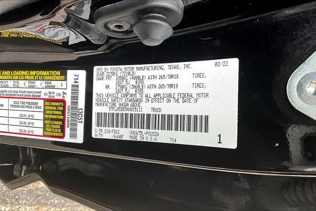 2022 Toyota Tundra 4WD 4WD SR5 CrewMax 5.5' Bed (SE)