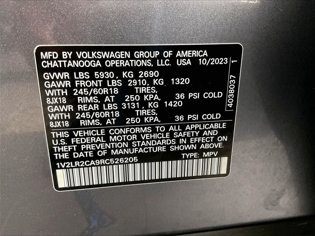 2024 Volkswagen Atlas 2.0T SE