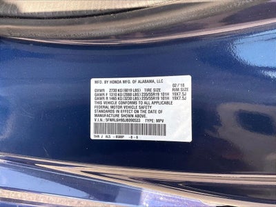 2018 Honda Odyssey Elite
