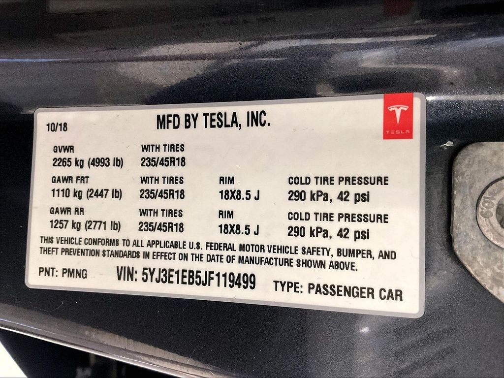2018 Tesla Model 3 Long Range