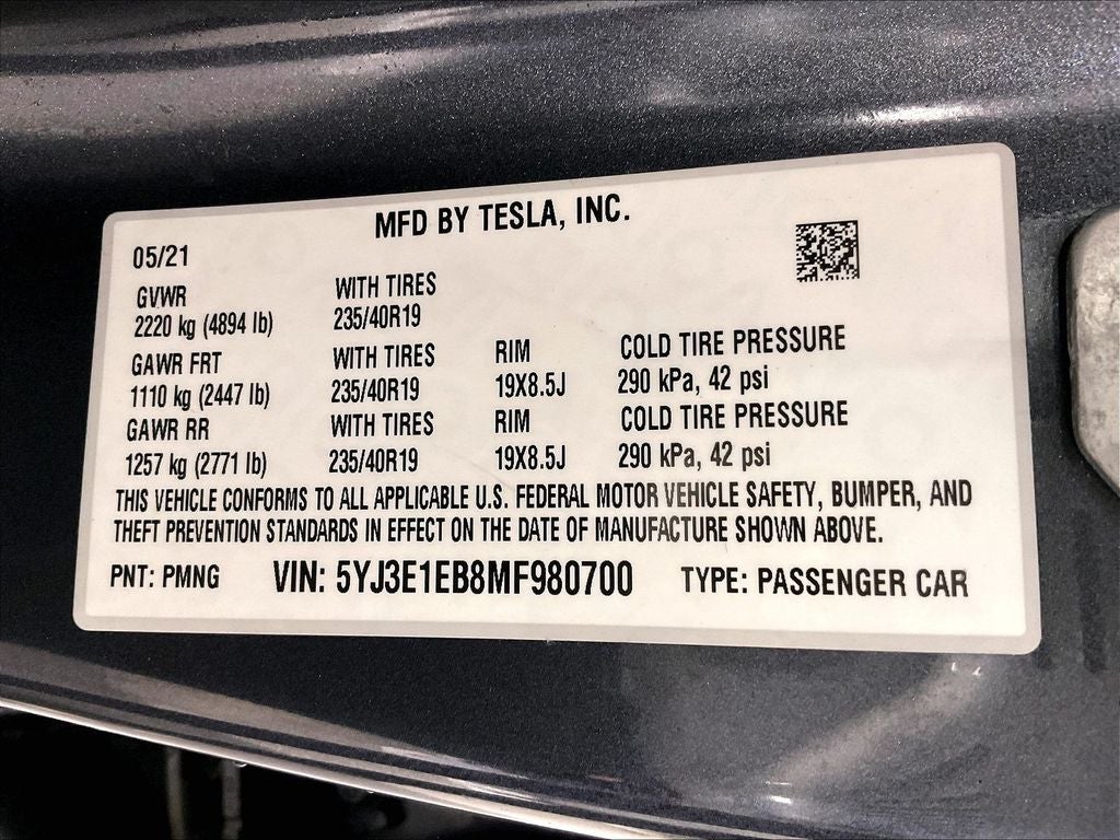 2021 Tesla Model 3 Long Range