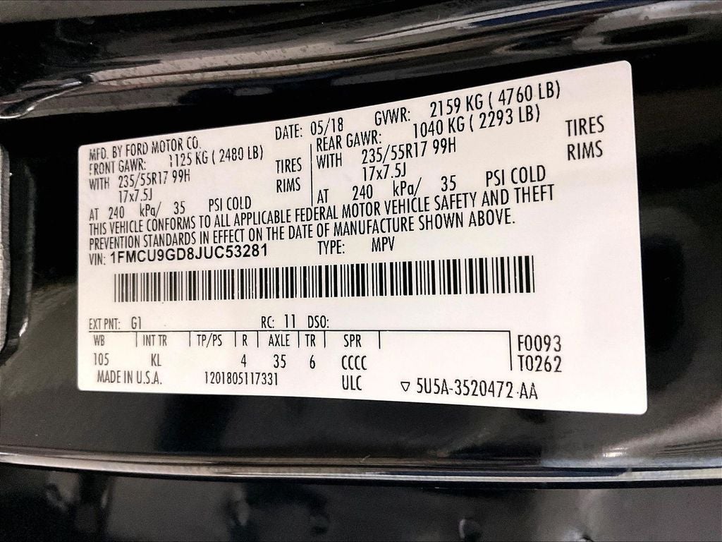 2018 Ford Escape SE