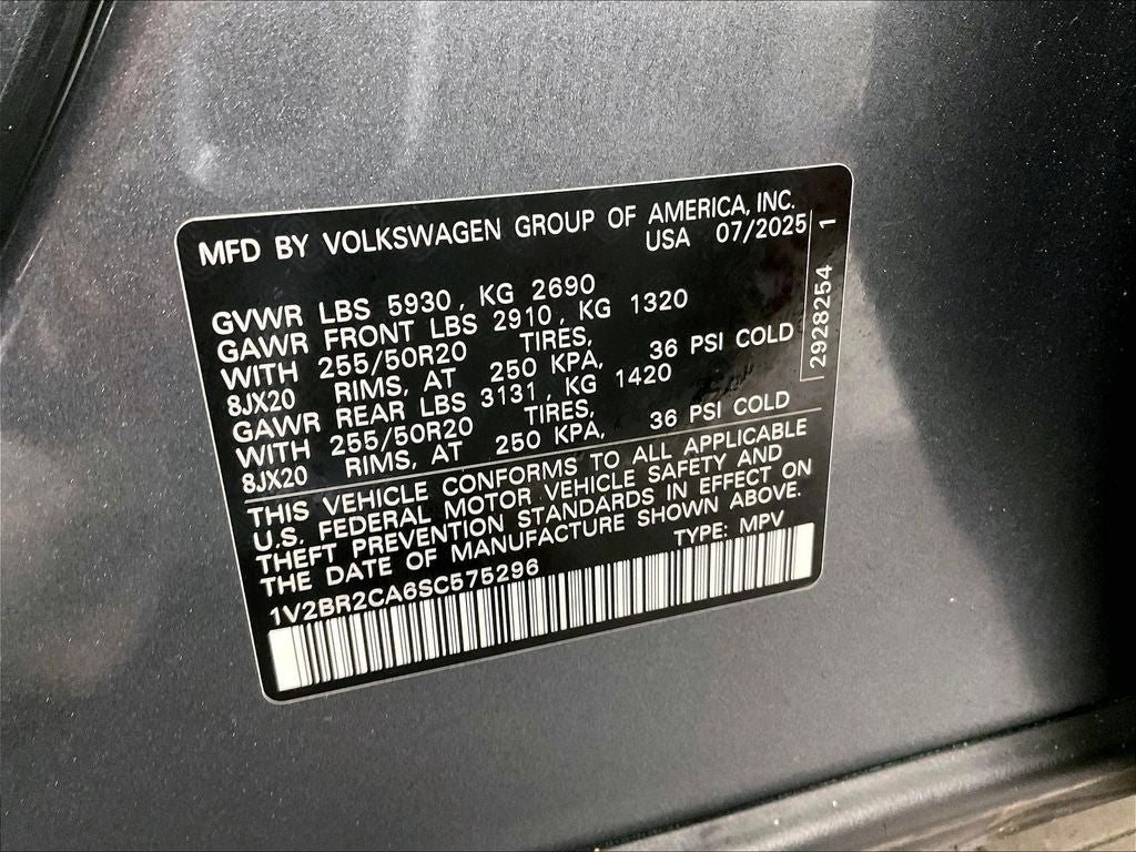 2025 Volkswagen Atlas 2.0T SEL