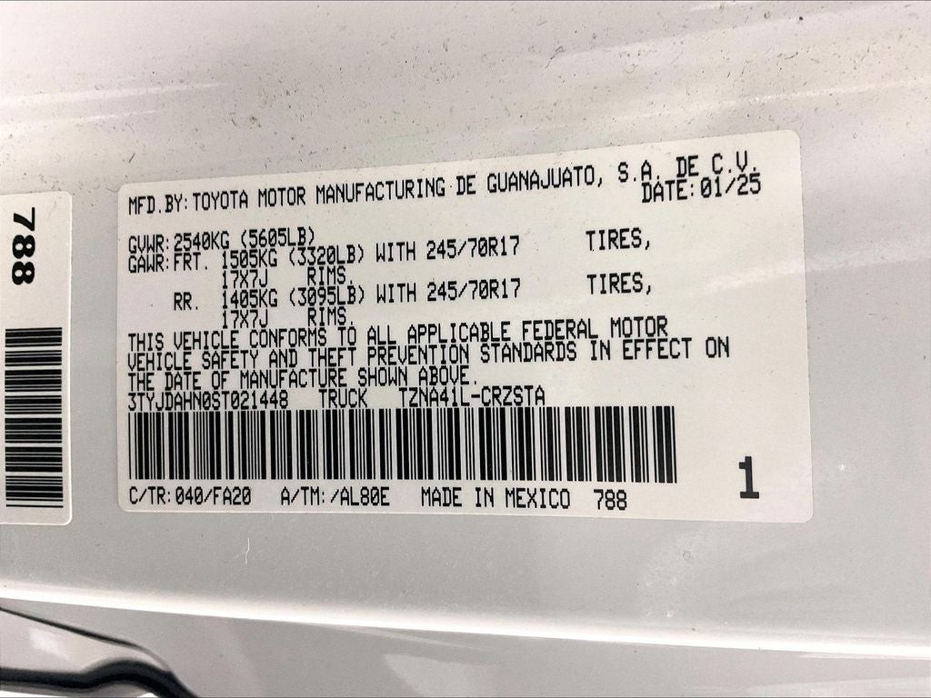 2025 Toyota Tacoma SR
