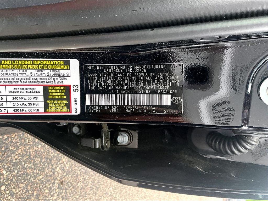 2026 Toyota Camry XSE