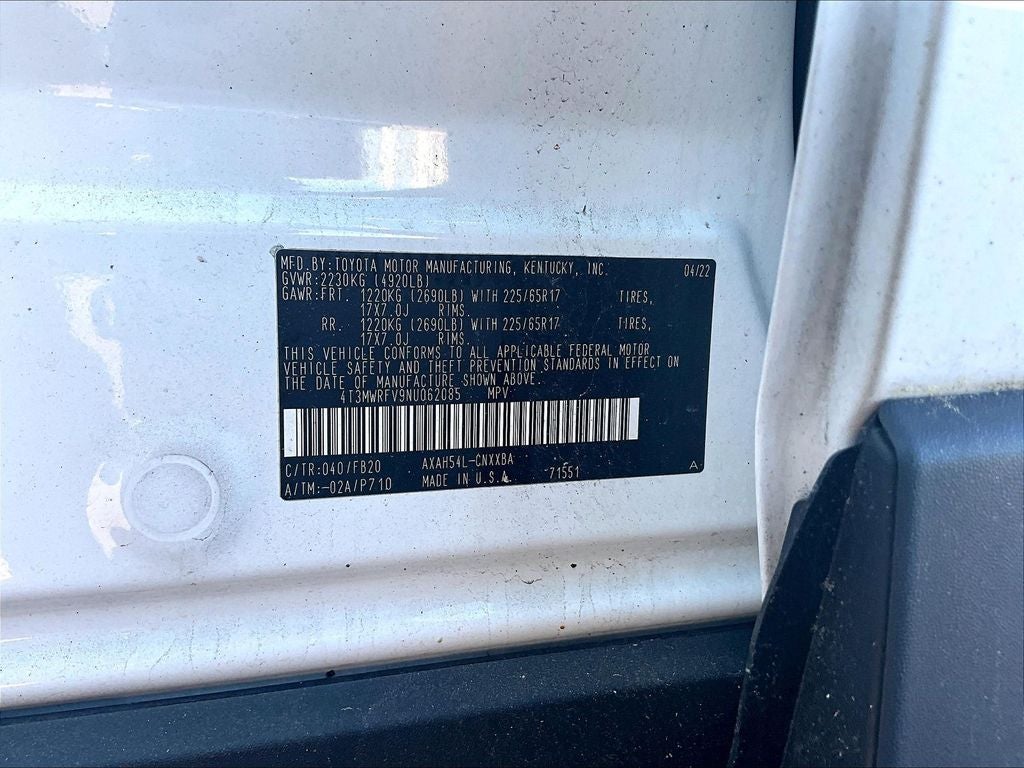 2022 Toyota RAV4 Hybrid LE